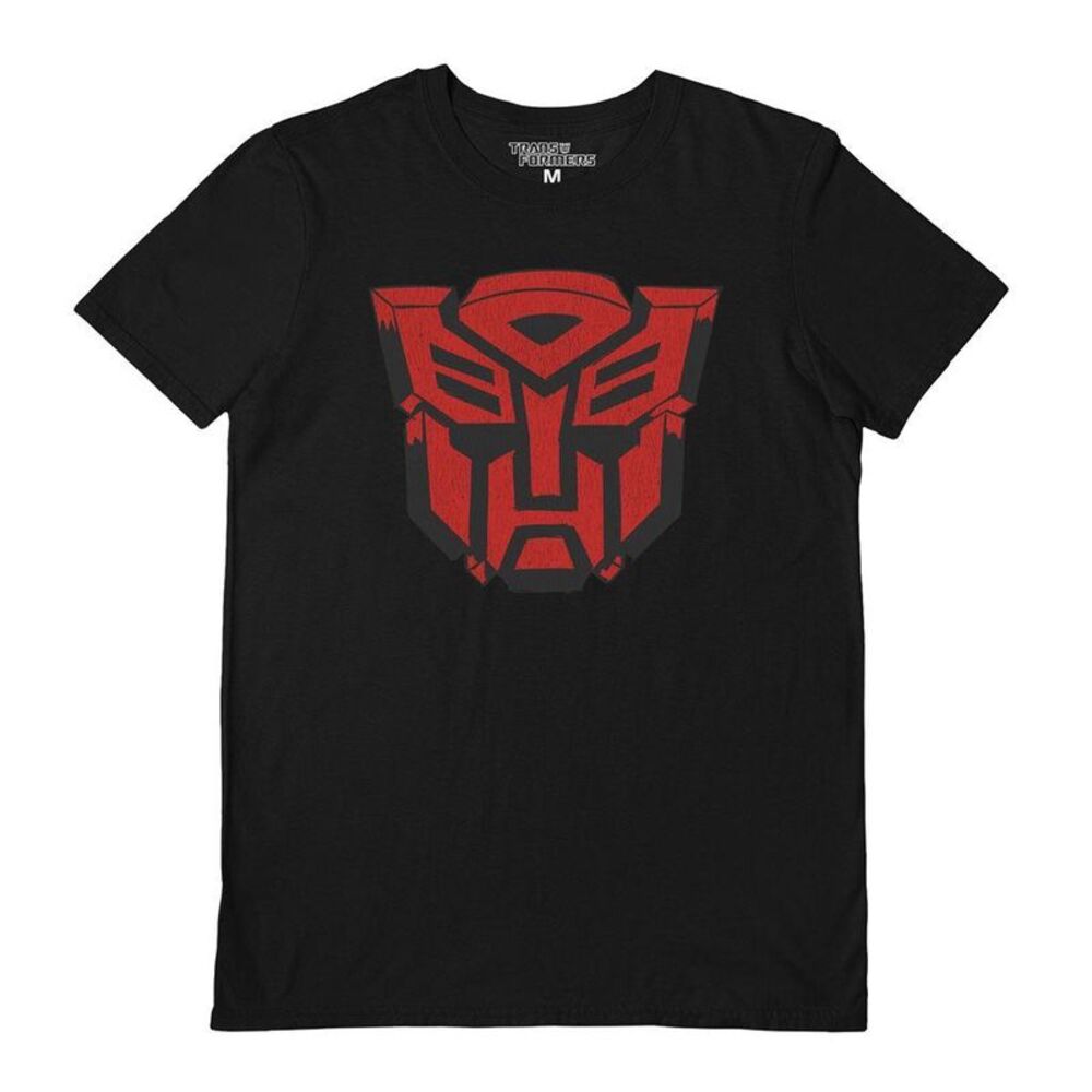 Transformers Unisex Adult Autobots Distressed Logo T-Shirt / Black
